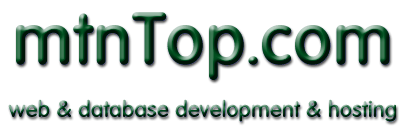 mtnTop.com web & database development & hosting